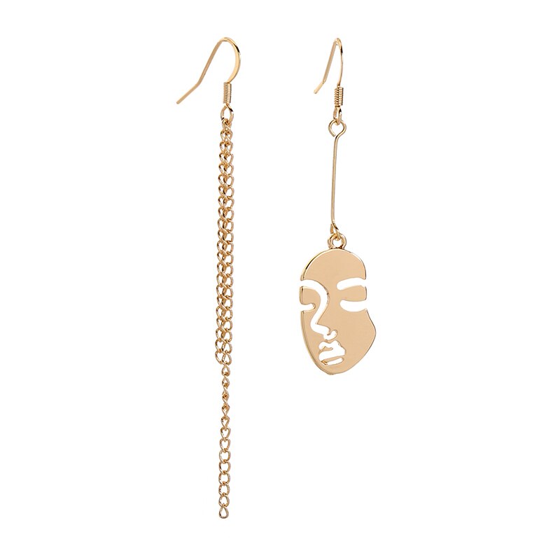 Alloy Face Dangle Earrings