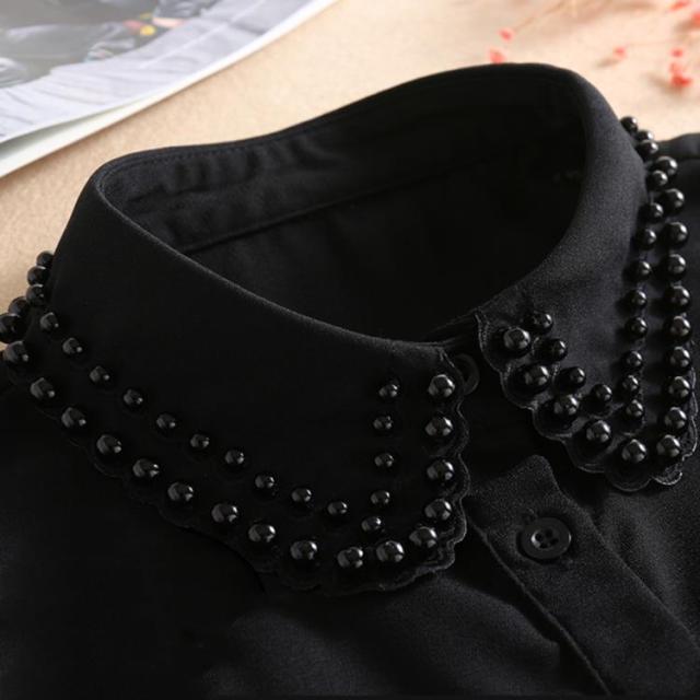 Detachable Faux Pearl Shirt Collar