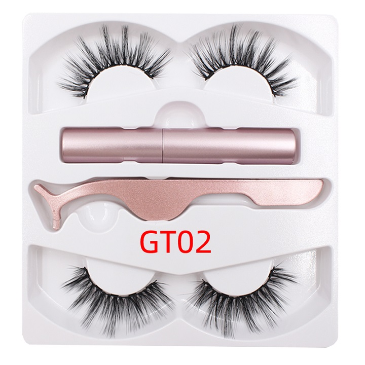 Magnetic Liquid Eyeliner & Magnetic False Eyelashes & Tweezers Set