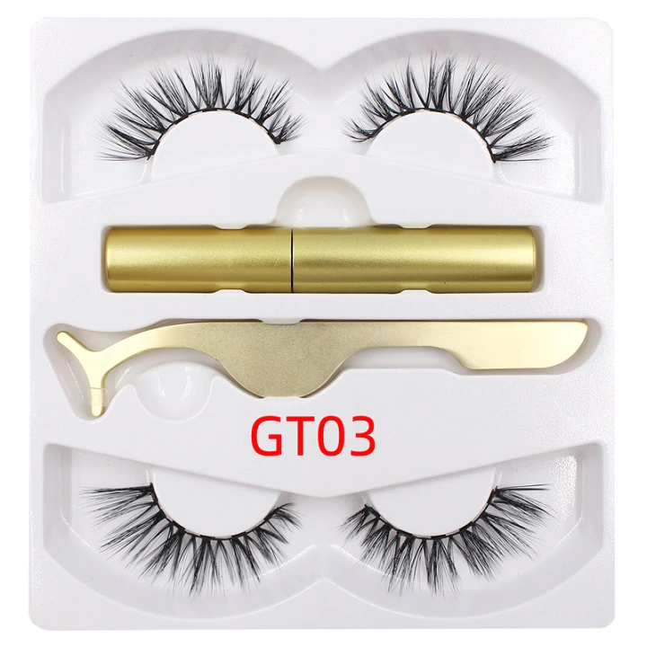 Magnetic Liquid Eyeliner & Magnetic False Eyelashes & Tweezers Set