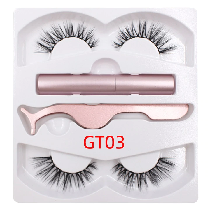 Magnetic Liquid Eyeliner & Magnetic False Eyelashes & Tweezers Set