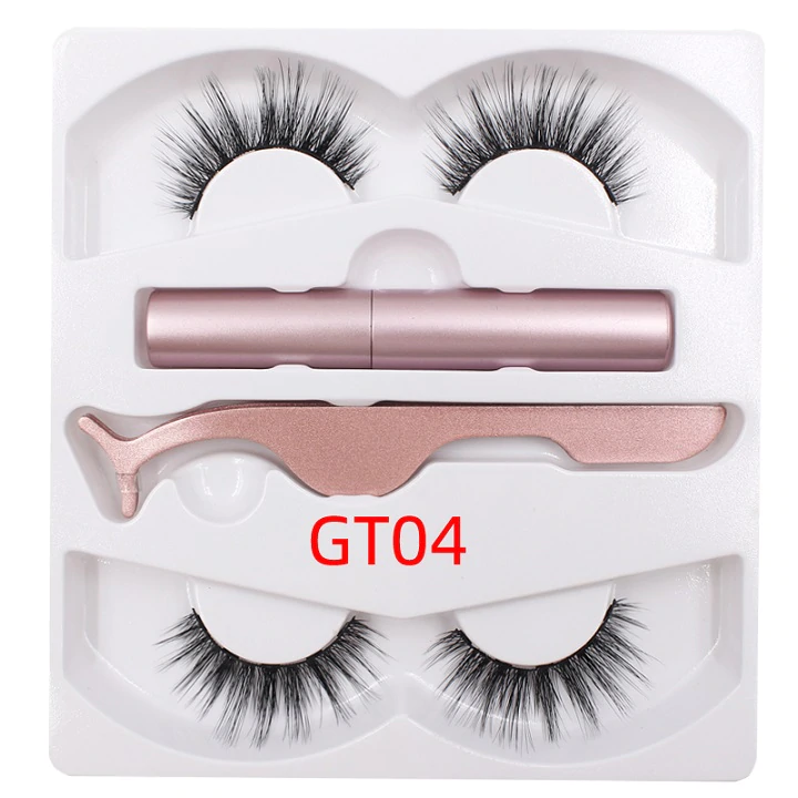 Magnetic Liquid Eyeliner & Magnetic False Eyelashes & Tweezers Set