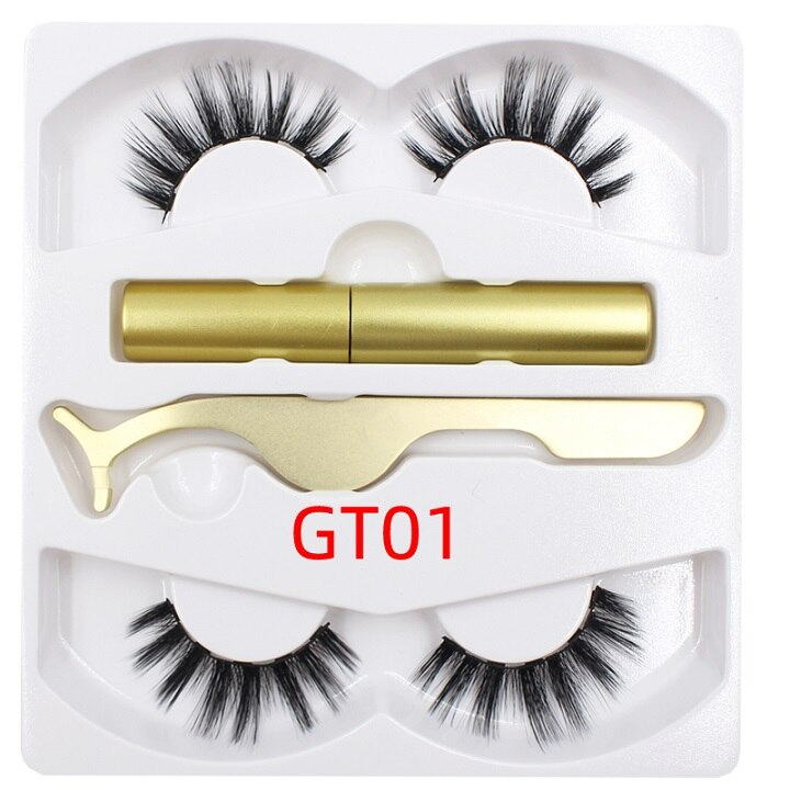 Magnetic Liquid Eyeliner & Magnetic False Eyelashes & Tweezers Set