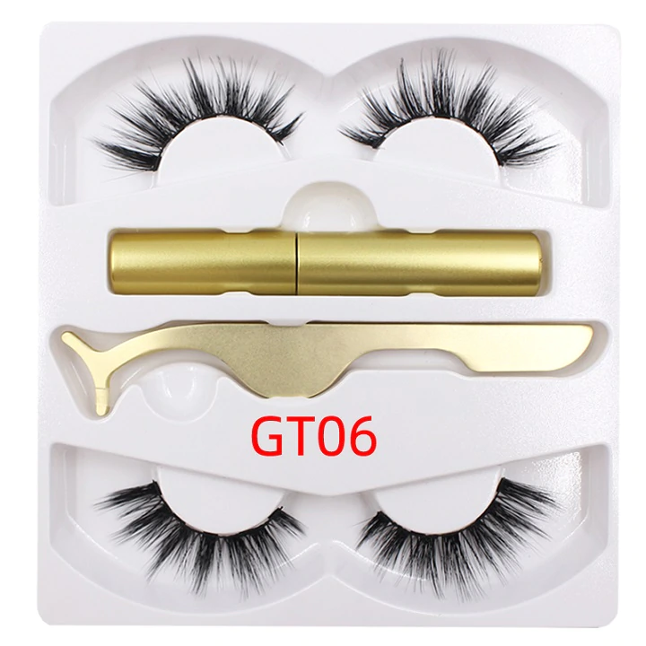 Magnetic Liquid Eyeliner & Magnetic False Eyelashes & Tweezers Set