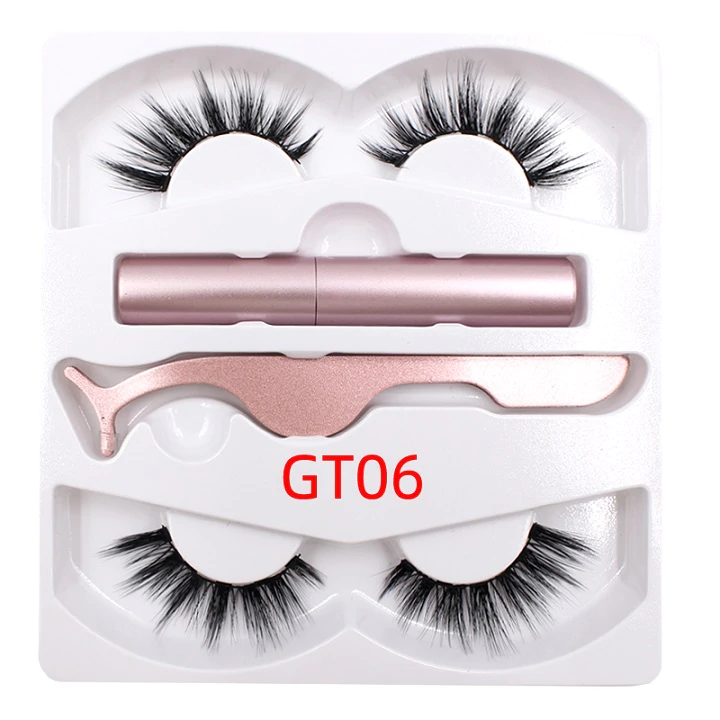 Magnetic Liquid Eyeliner & Magnetic False Eyelashes & Tweezers Set