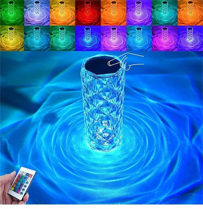 LED Crystal Lamp Touch Remote Design