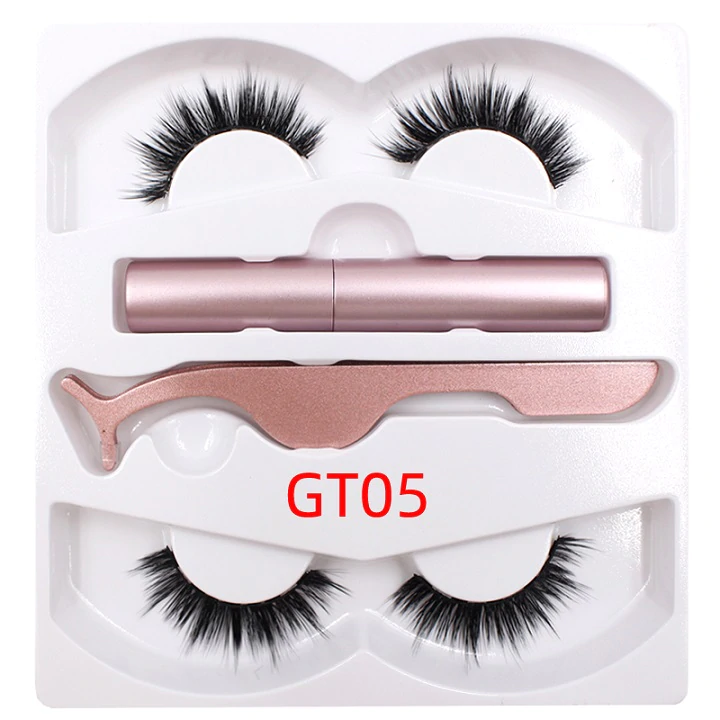 Magnetic Liquid Eyeliner & Magnetic False Eyelashes & Tweezers Set