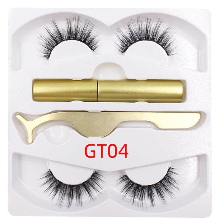 Magnetic Liquid Eyeliner & Magnetic False Eyelashes & Tweezers Set