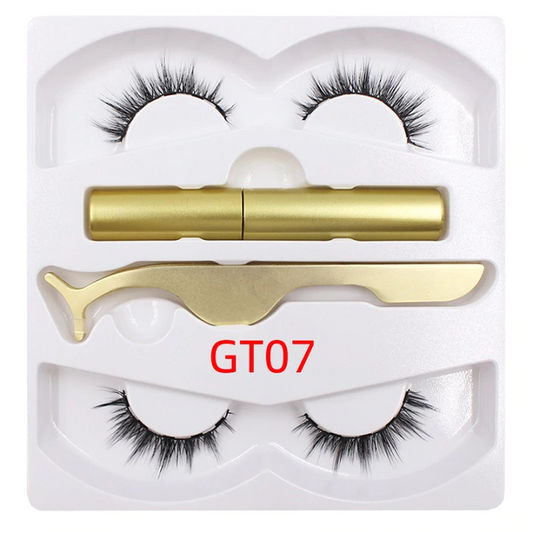 Magnetic Liquid Eyeliner & Magnetic False Eyelashes & Tweezers Set